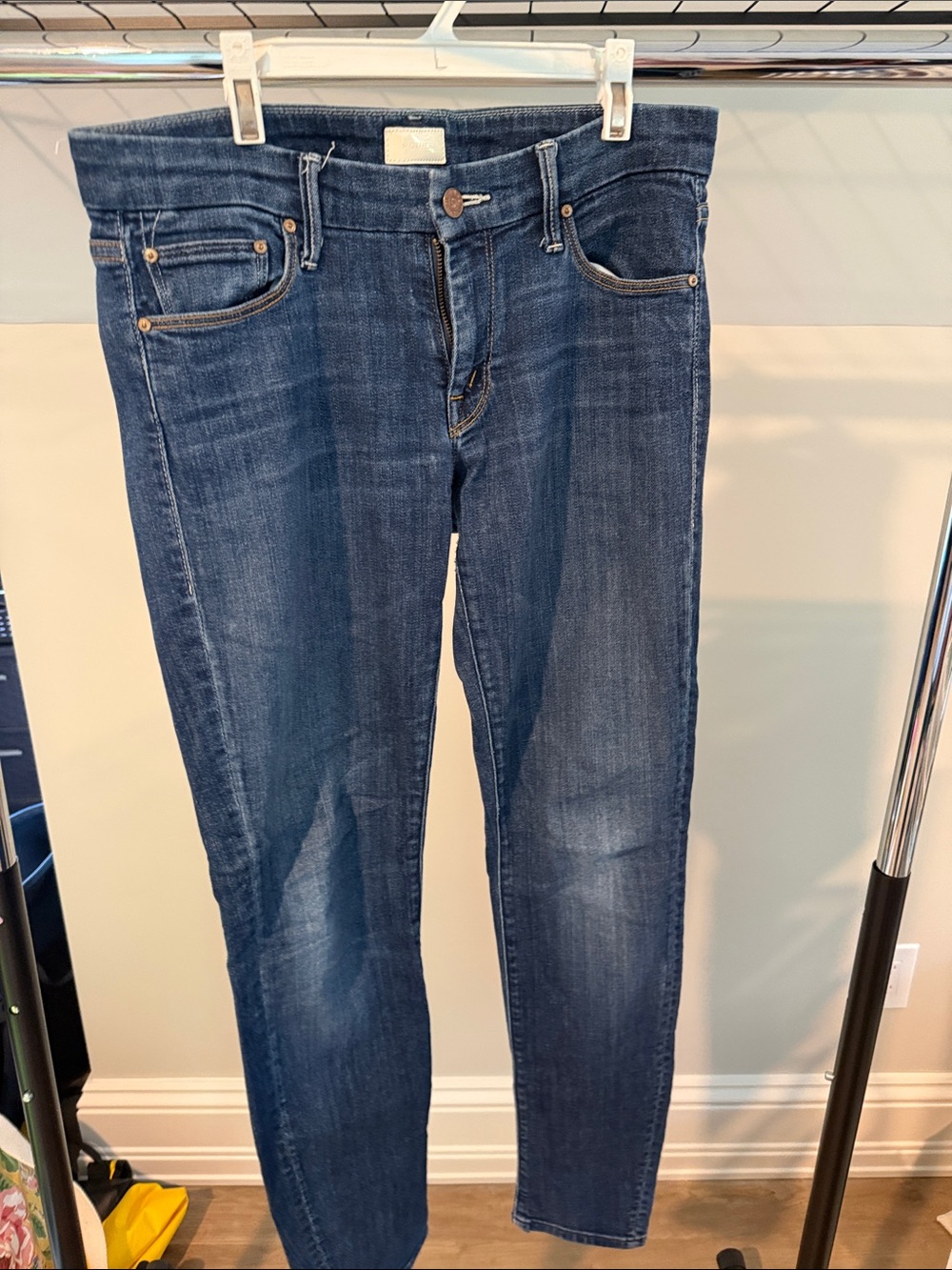 MOTHER Skinny Jeans in Dark Indigo